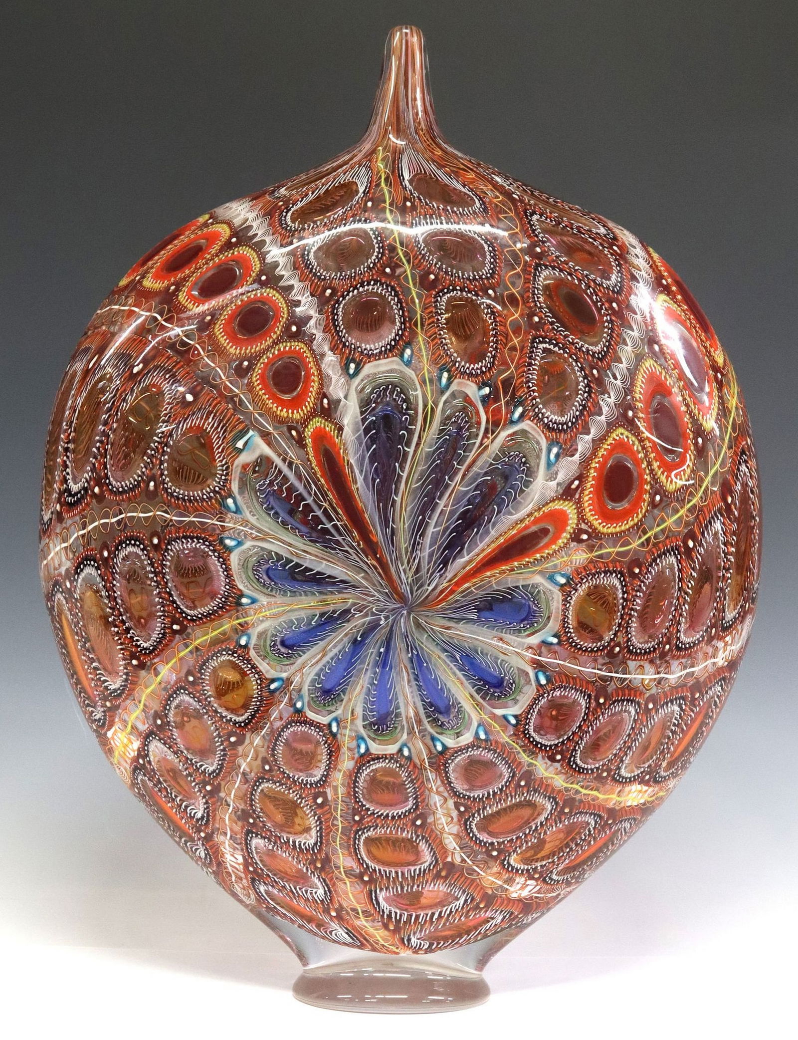 DAVID PATCHEN (B. 1966) ART GLASS 'ELLIPSE' VASE (1 of 4)