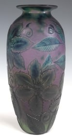 JONATHAN HARRIS (B.1945) CASED CAMEO GLASS FLOWER VASE