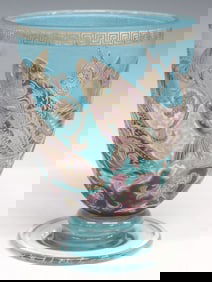 JONATHAN HARRIS (B.1945) CASED SILVER CAMEO GLASS FOOTED VASE