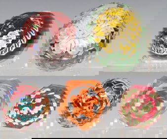 (5) PETER MCDOUGALL (B.1952) & OTHER ART GLASS LAMPWORK PAPERWEIGHTS