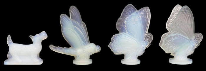 (4) FRENCH SABINO OPALESCENT ART GLASS FIGURES