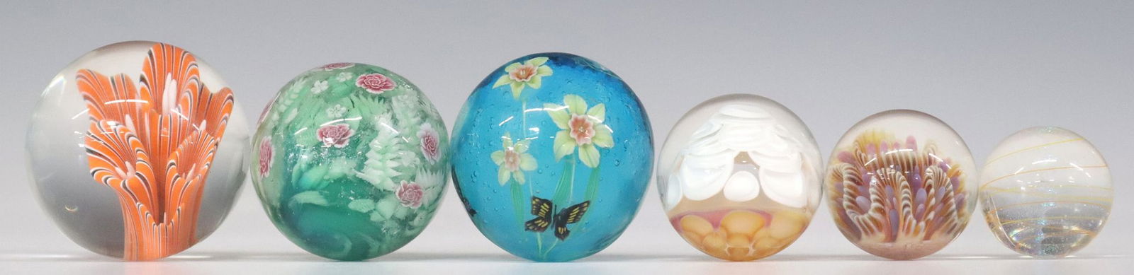 (6) CONTEMPORARY STUDIO ART GLASS MARBLES (1 of 5)
