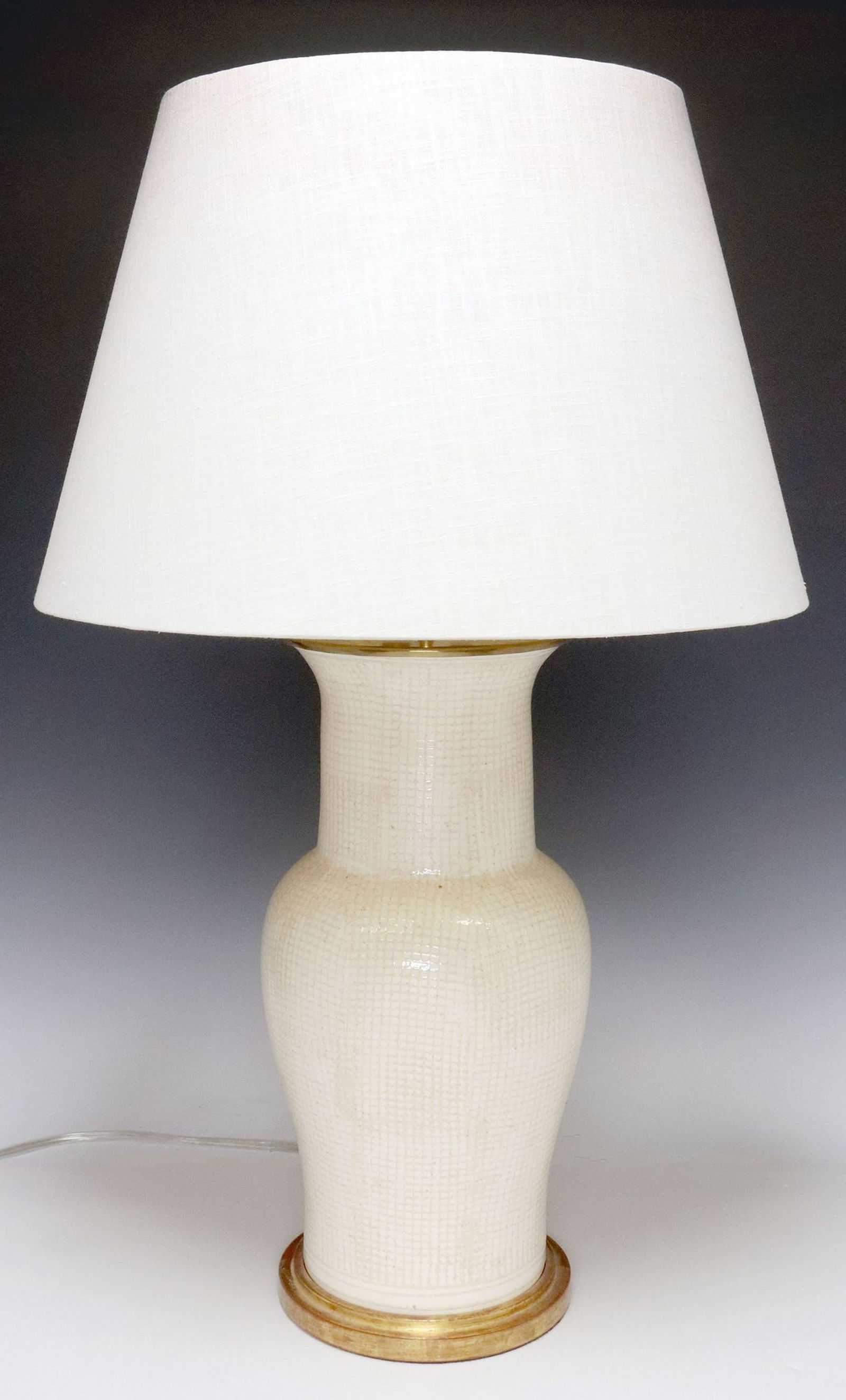 CHRISTOPHER SPITZMILLER 'GARNITURE' TEXTURED PORCELAIN TABLE LAMP (1 of 6)