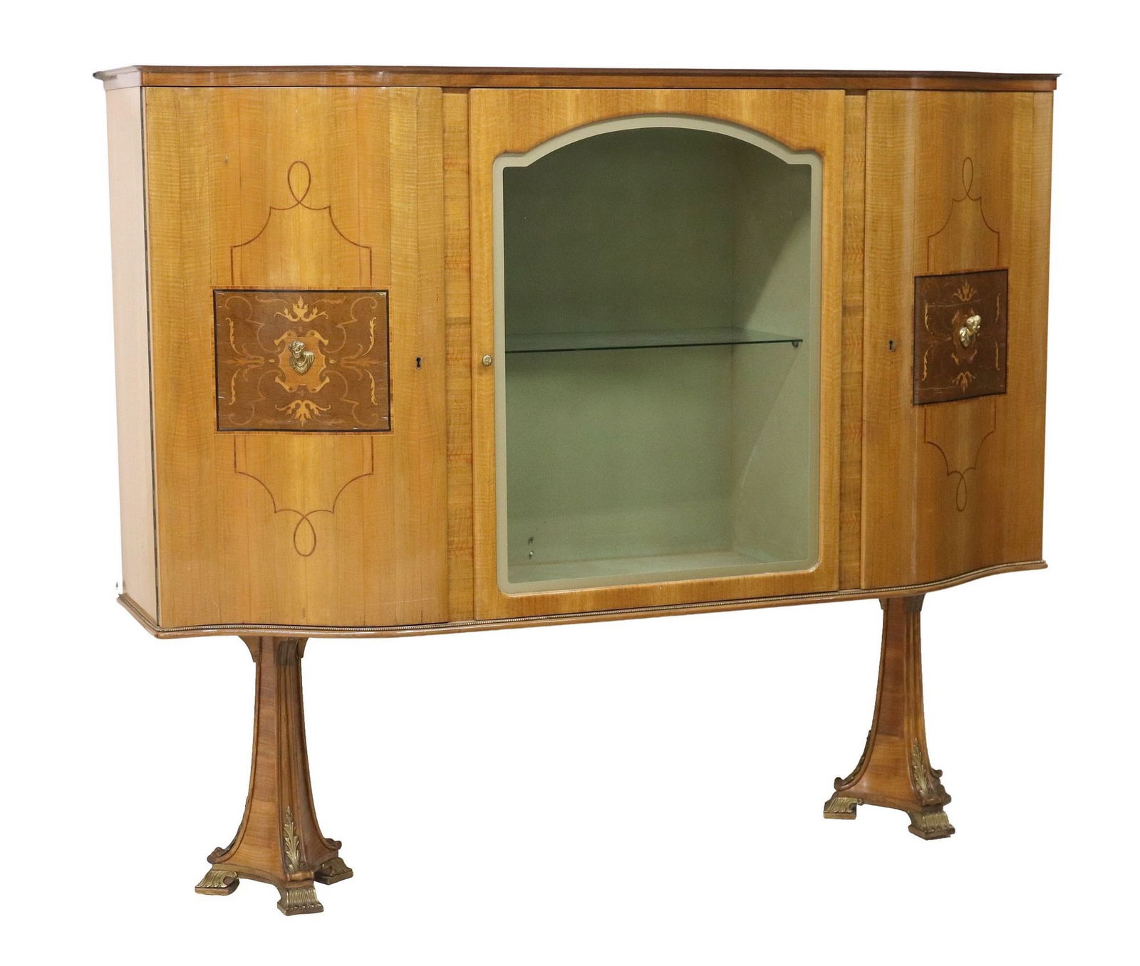 ITALIAN MID-CENTURY MODERN MARQUETRY BAR CABINET (1 of 5)