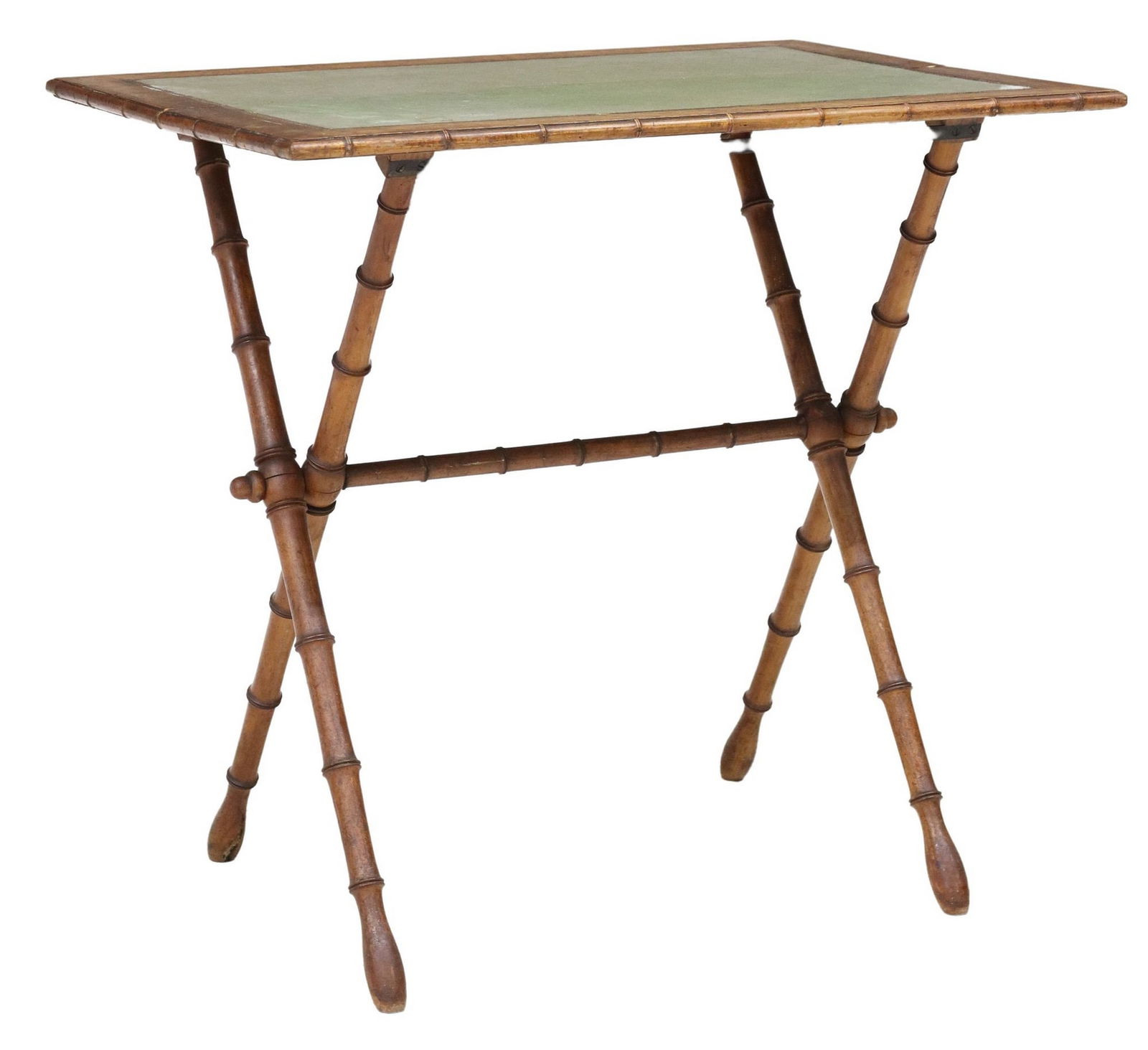 FRENCH FAUX BAMBOO FOLDING CARD TABLE (1 of 5)