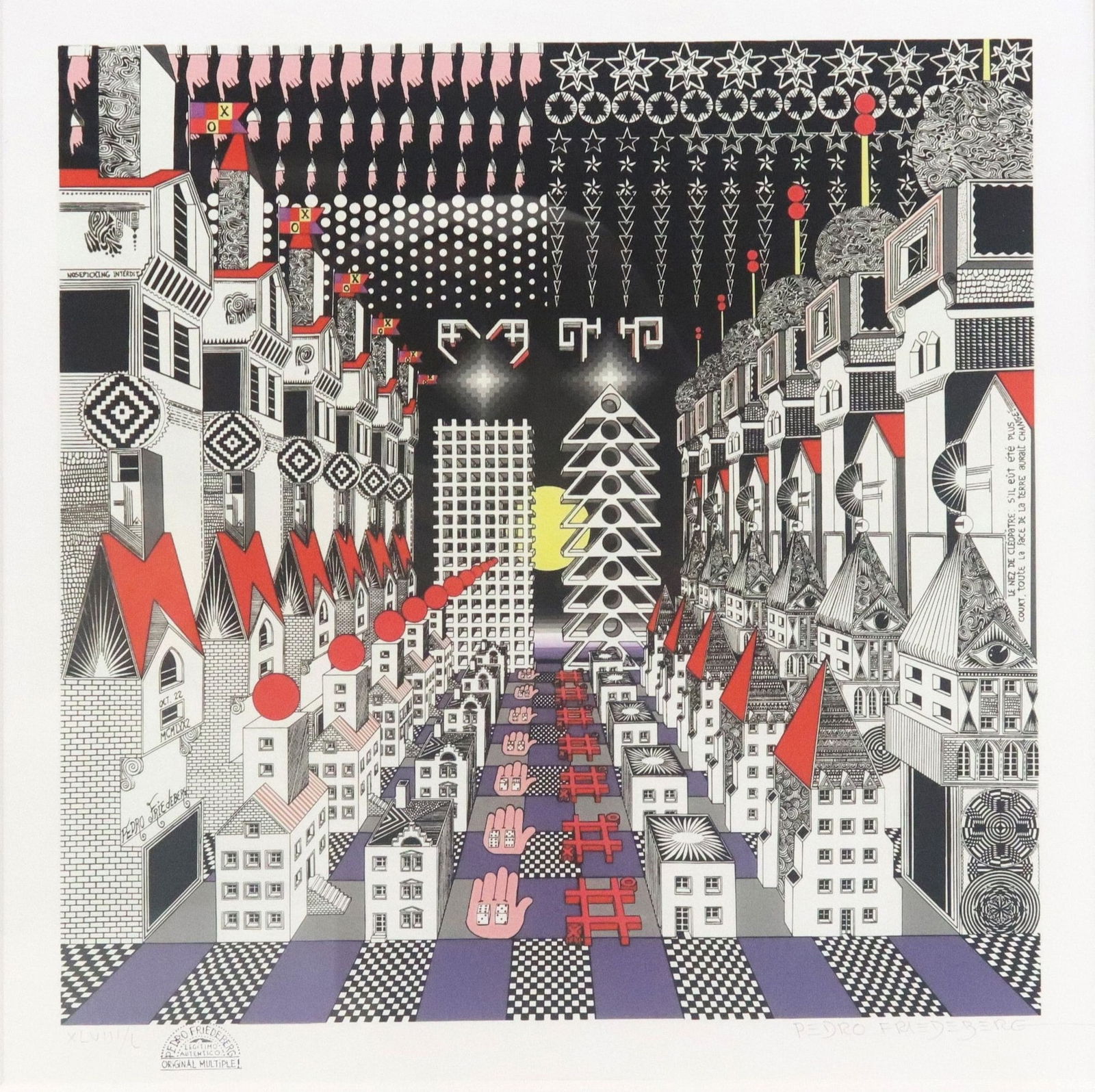 PEDRO FRIEDEBERG (MEXICO, B.1936) SERIGRAPH PRINT, 'NARIZ DE CLEOPATRA' (1 of 5)