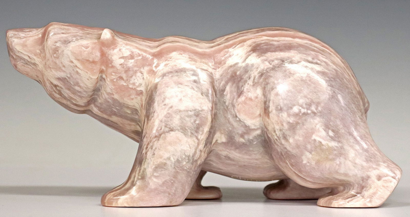 LARGE CHIVLEY 'CHUPAK' (20THC.) CARVED STONE POLAR BEAR (1 of 5)