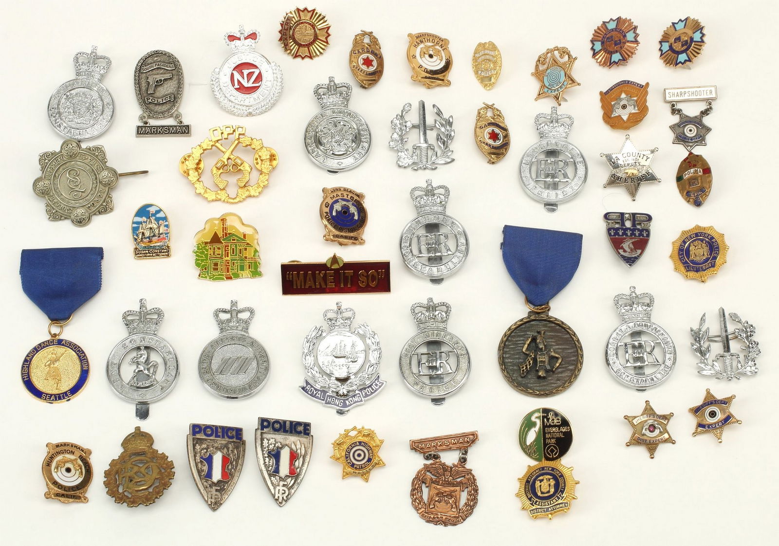 (46) LAPEL PINS & MORE, POLICE, MARKSMAN (1 of 5)