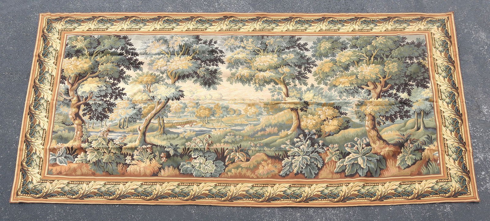 FRENCH JP PANNEAUX WOVEN VEDURE TAPESTRY, 88" X 155" (1 of 3)