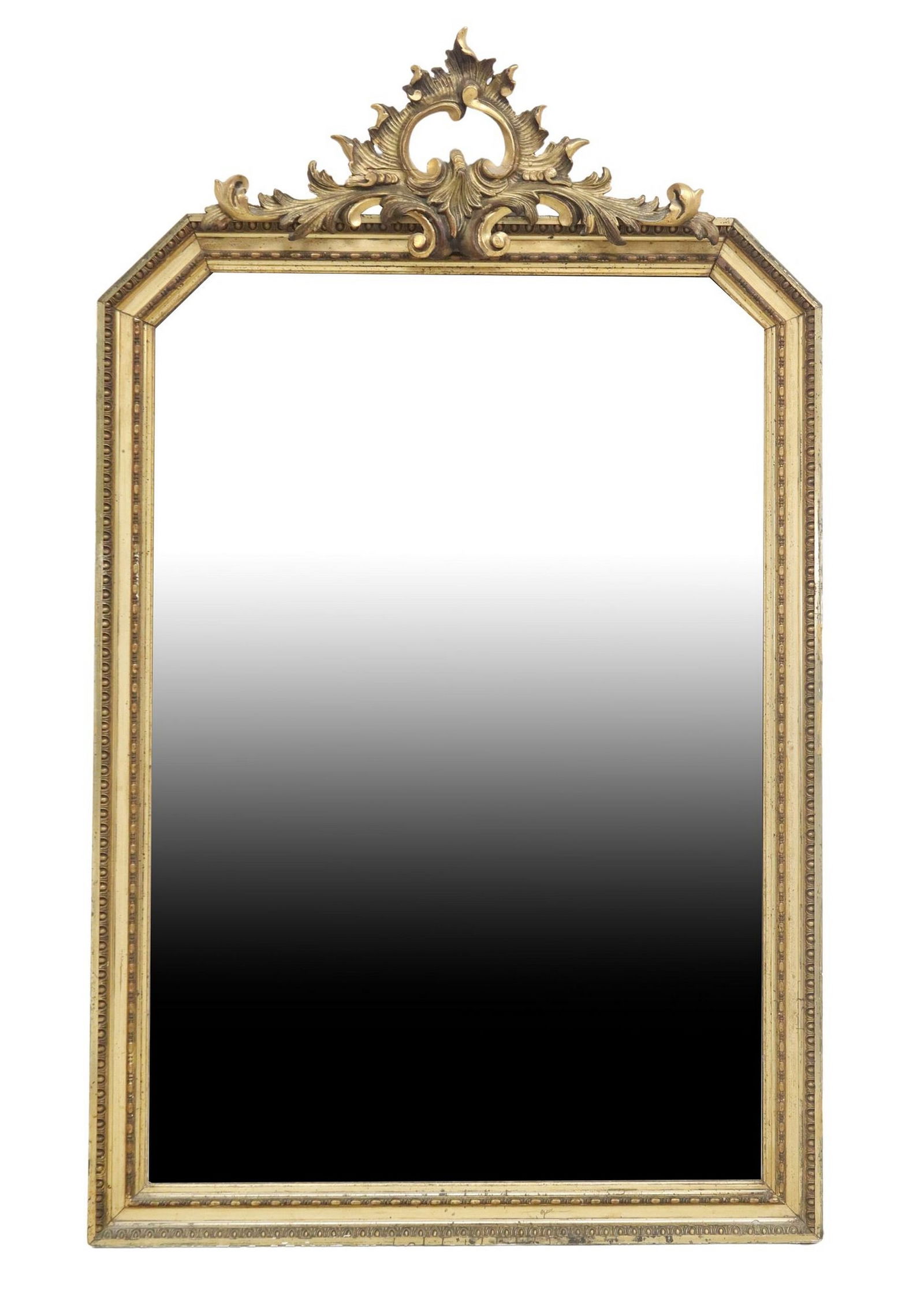 FRENCH LOUIS XV STYLE GILT MIRROR, 61.5" X 37" (1 of 3)
