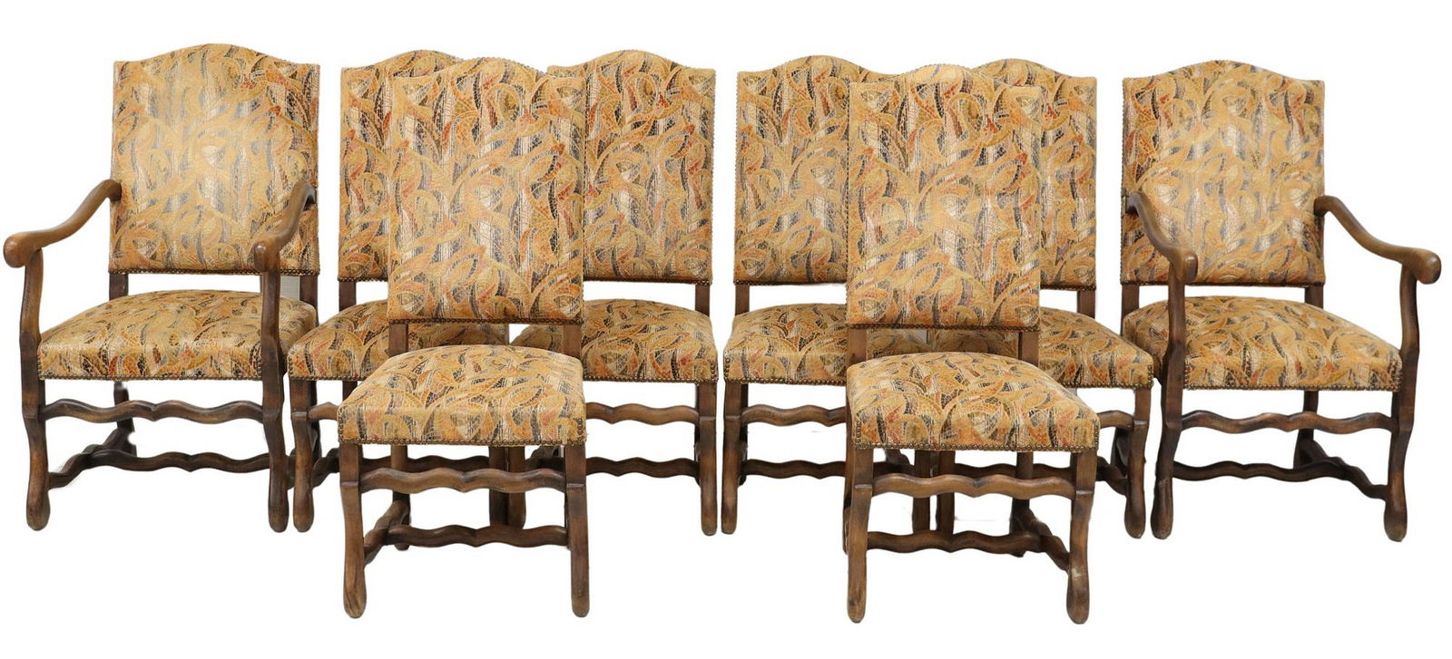 (8) FRENCH LOUIS XIV STYLE UPHOLSTERED HIGH-BACK CHAIRS (1 of 3)