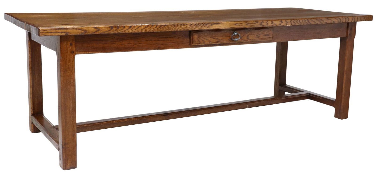 FRENCH PROVINCIAL OAK FARMHOUSE TABLE, 91"L (1 of 5)