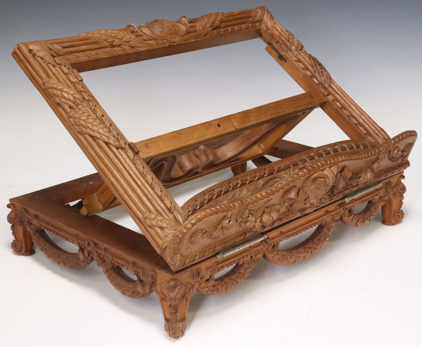 LOUIS XV STYLE CARVED TABLETOP BOOKSTAND (1 of 6)