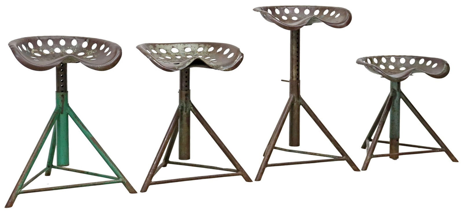 (4) CAST-IRON TRACTOR SEAT STOOLS (1 of 3)