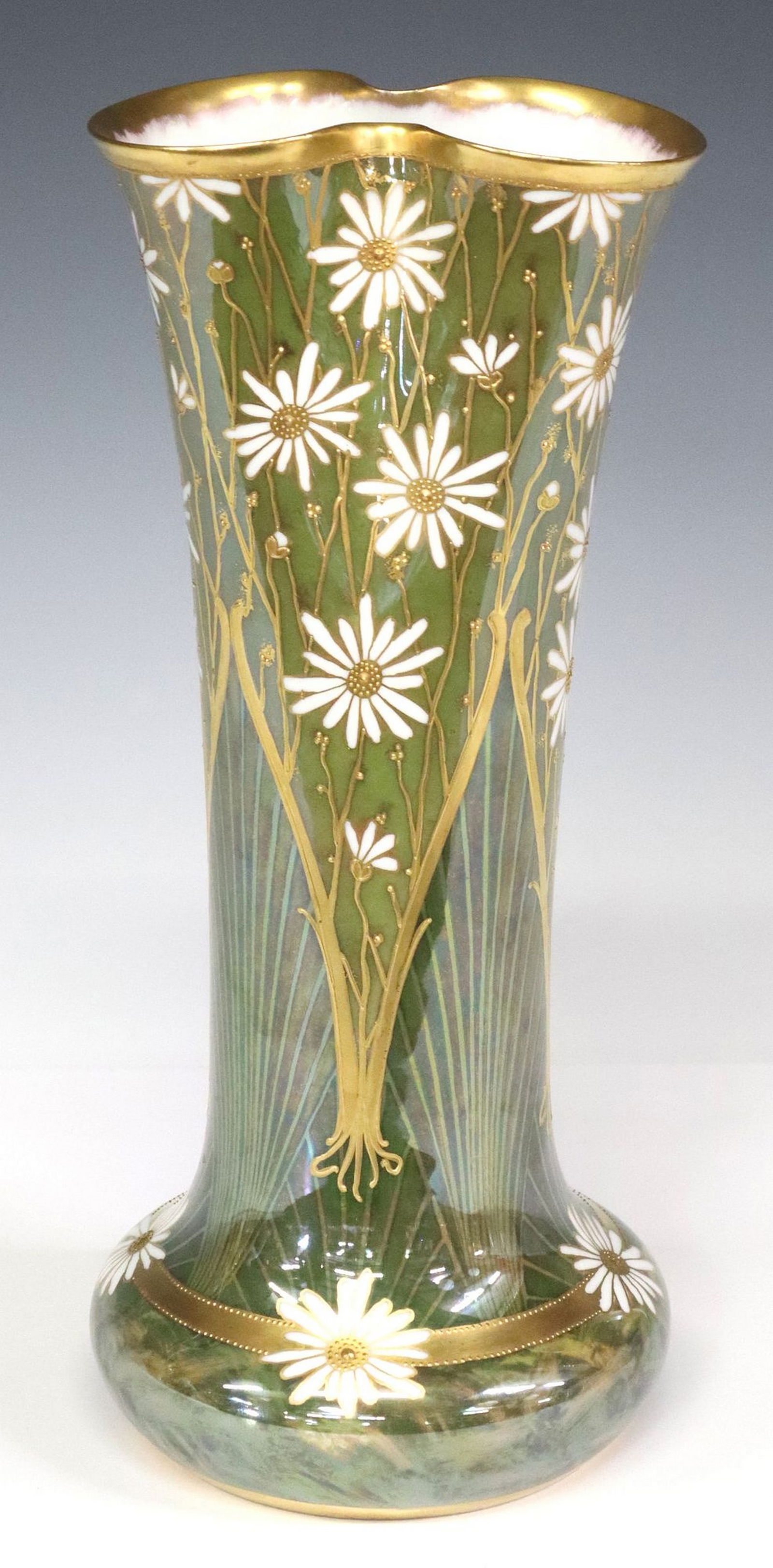 JUGENDSTIL AMBROSIUS LAMM DRESDEN PORCELAIN VASE (1 of 5)