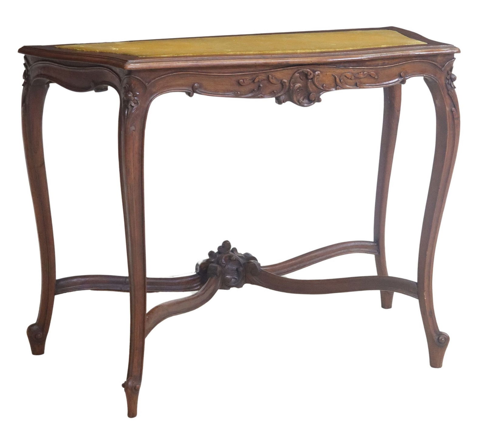 LOUIS XV STYLE CARVED WALNUT CONSOLE TABLE (1 of 4)