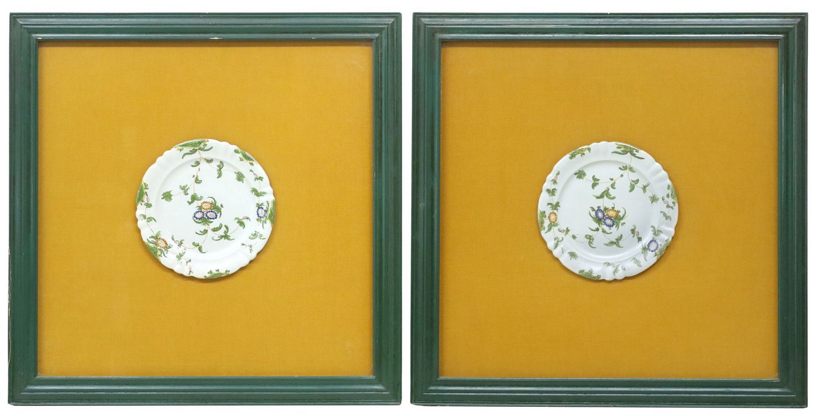 (2) FRAMED ITALIAN MAJOLICA 'TACCHIOLO' CHARGERS (1 of 6)