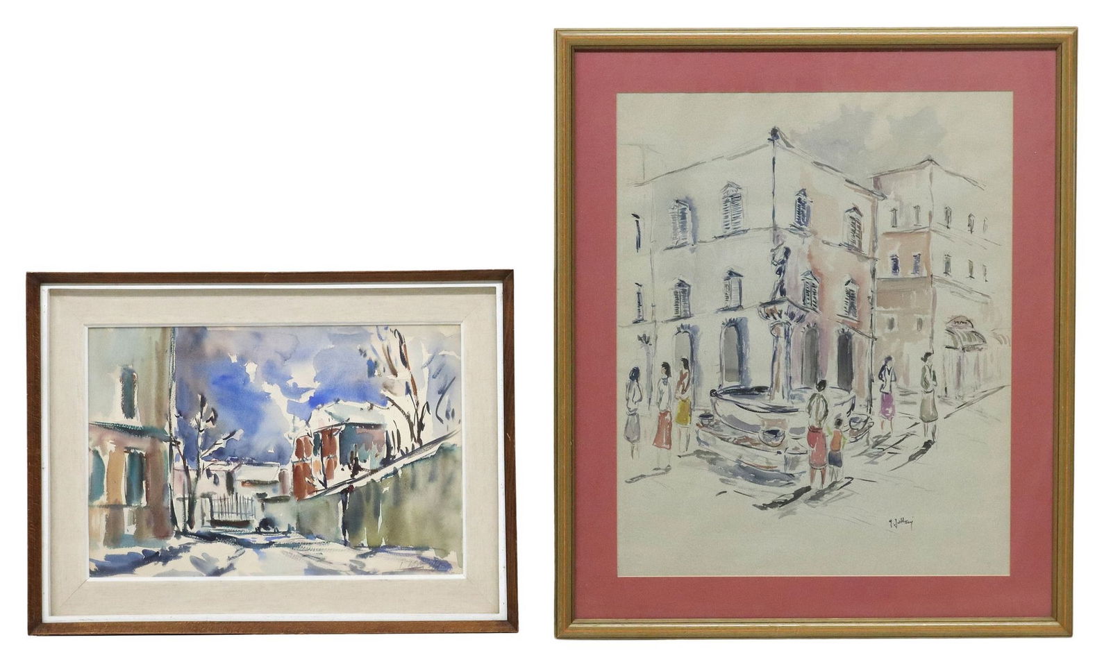(2) FRAMED WATERCOLOR PAINTINGS (1 of 6)