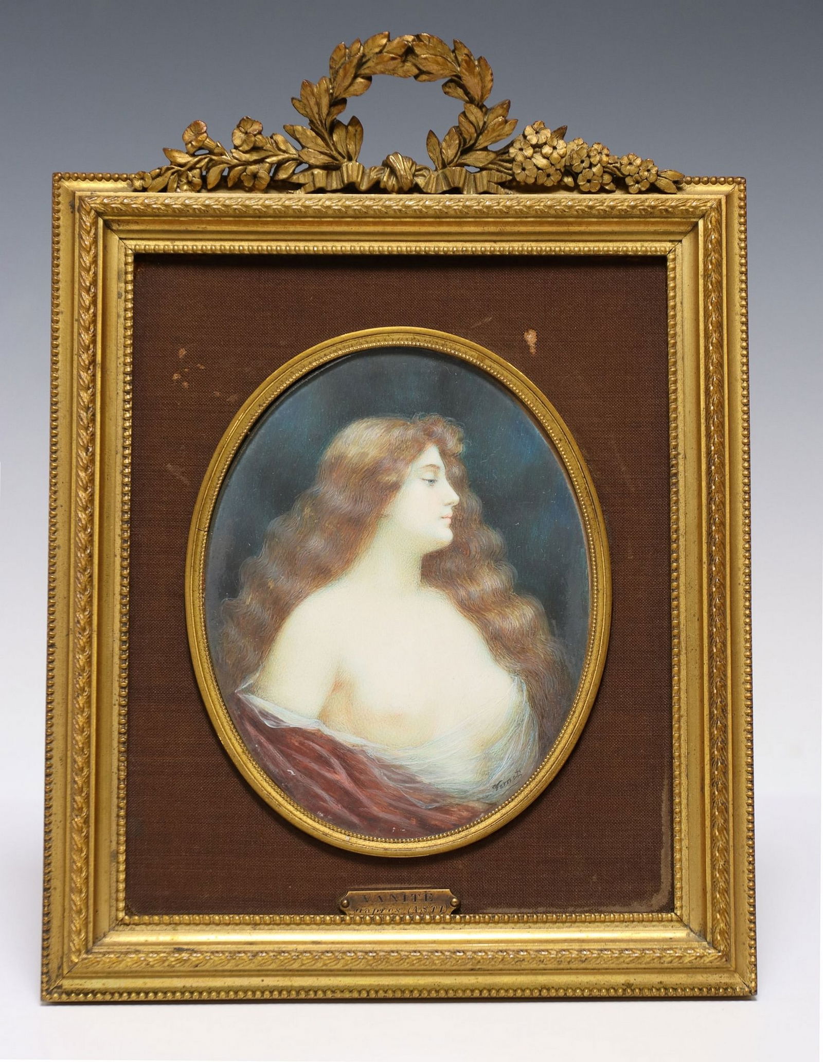 AFTER ANGELO ASTI (1847-1903) WATERCOLOR MINIATURE (1 of 3)