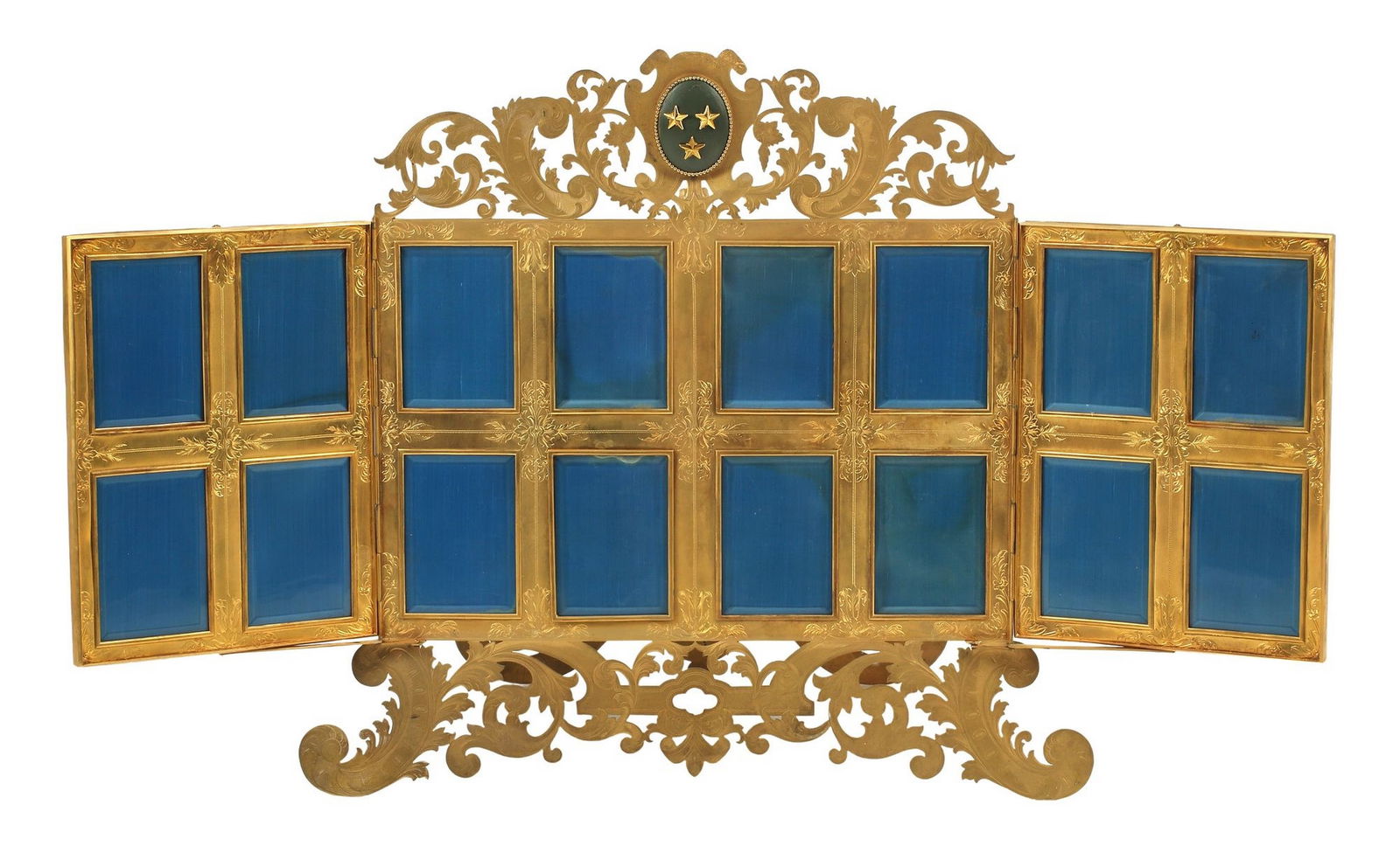 FRENCH ORMOLU FOLDING SIXTEEN-PHOTOGRAPH FRAME (1 of 5)