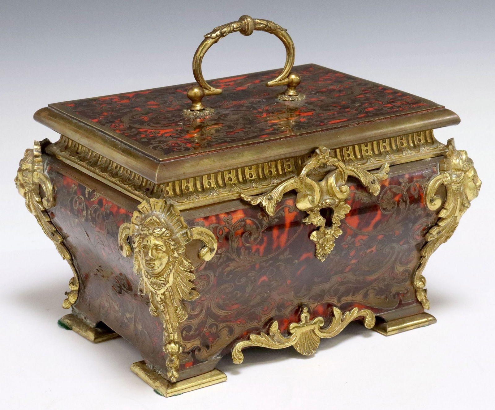 FRENCH NAPOLEON III ORMOLU-MOUNTED BOULLE WORK CASKET (1 of 6)