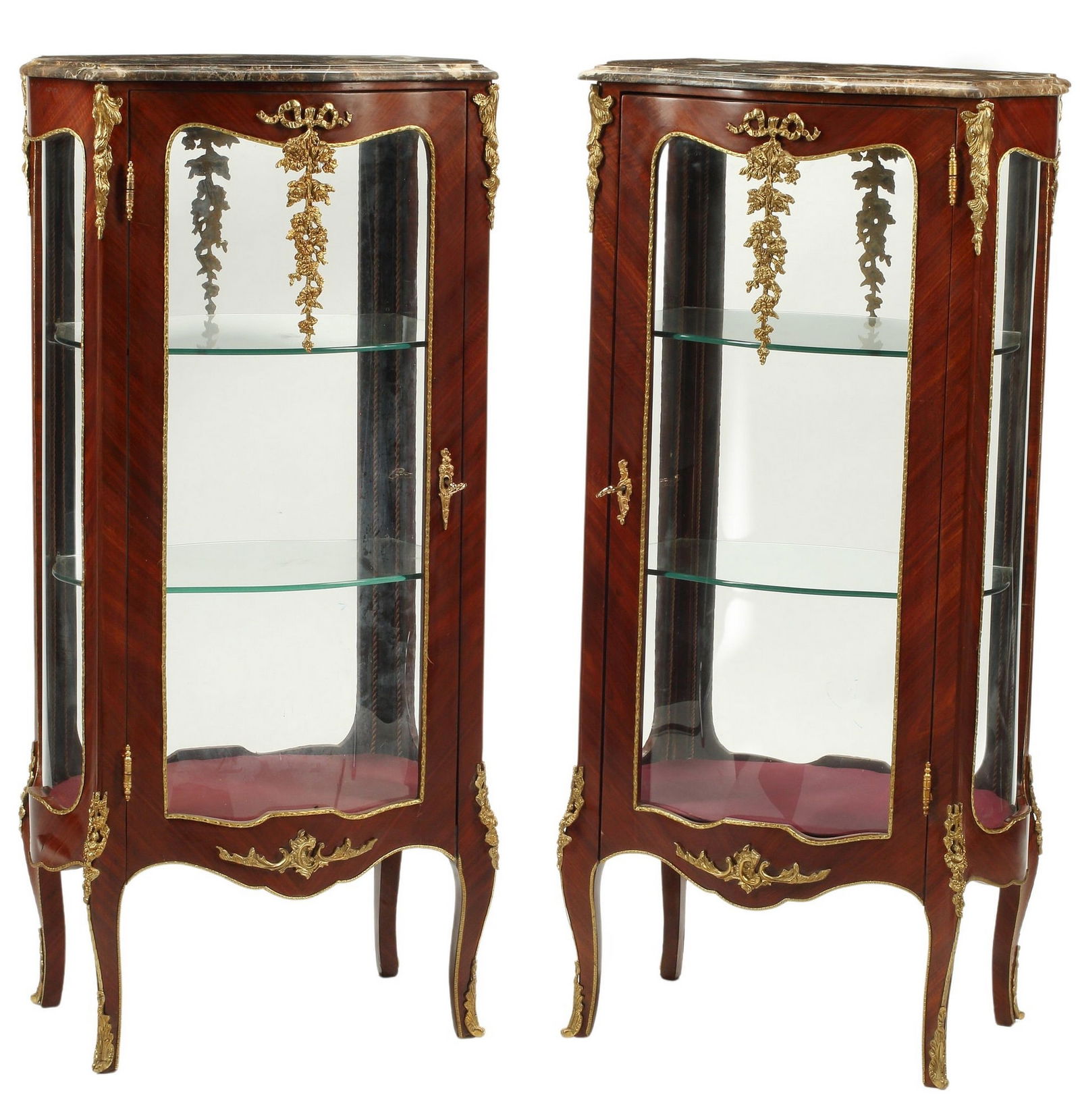 (2) LOUIS XV STYLE ORMOLU-MOUNTED VITRINES (1 of 5)