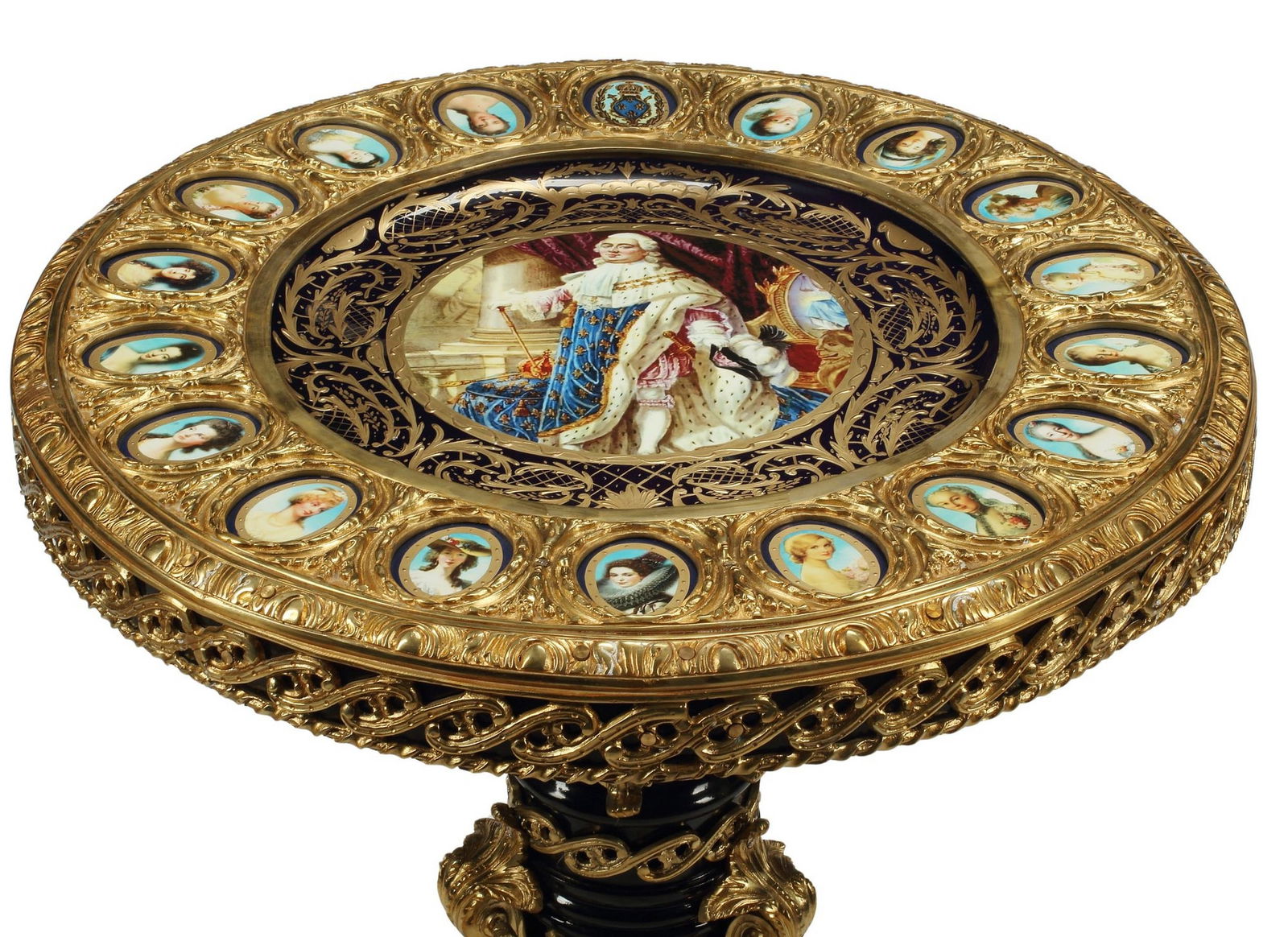 ORMOLU & SEVRES STYLE PORCELAIN-MOUNTED GUERIDON (1 of 6)