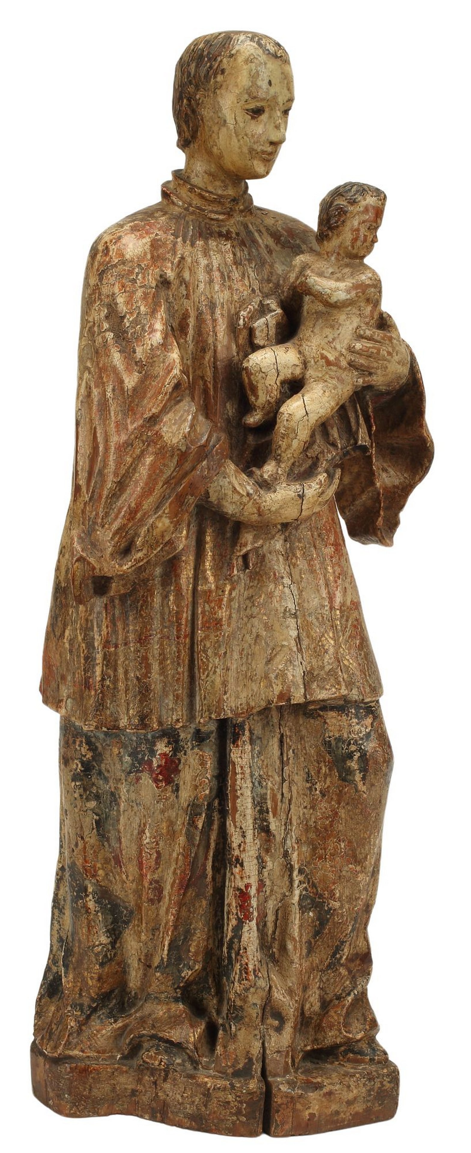 SPANISH COLONIAL CARVED WOOD SANTO (1 of 5)