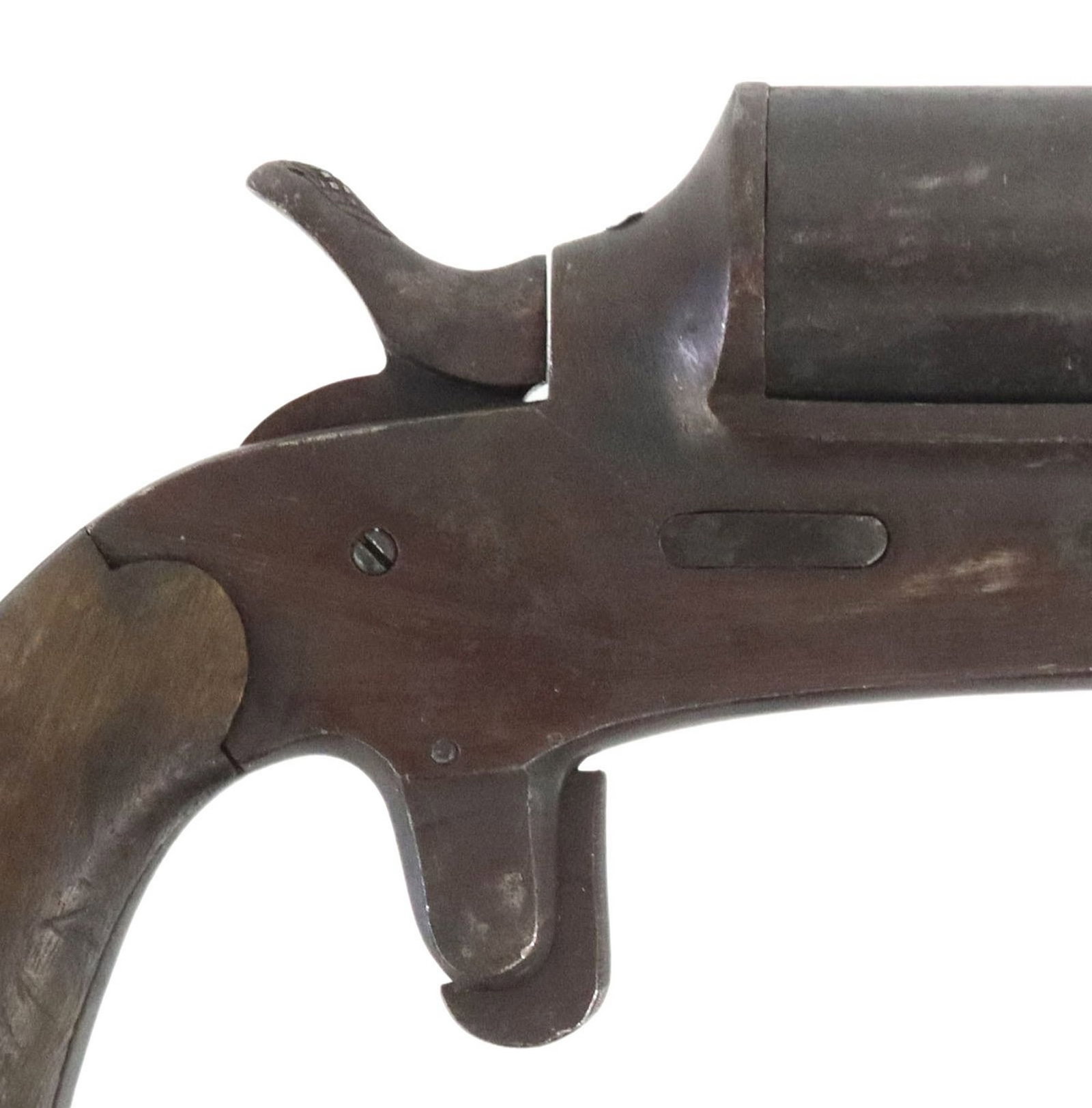 GERMAN DRUCKKNOPH FLARE GUN: German Druckknoph Signal Pistol, WWI era, marked at left frame "SA in square" (possible Finnish Army), and "191" above trigger housing, marked at right side of barrel crown ov