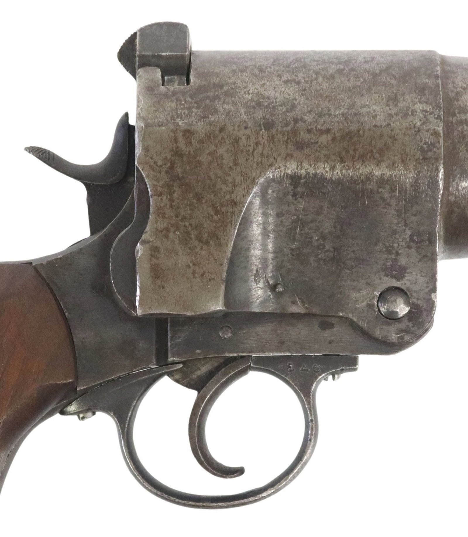 WEBLEY & SCOTT NO 2, MK1 FLARE GUN: Webley & Scott Signal Pistols, marked at left barrel "1918, Webley & Scott Ltd. No 2 Mark I, London & Birmingham", "two broad arrows", "crown over 4Y, B", &qu