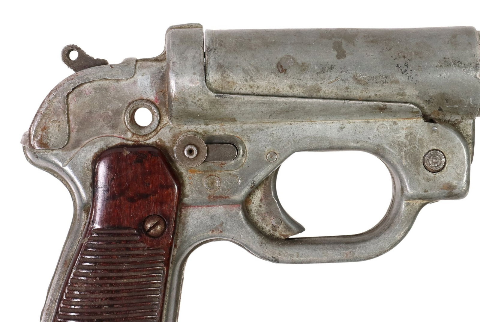 GERMAN LP42, 9MM, REQUIRES FFL TRANSFER:  German Leuchtpistole 42 Signal Pistol converted to 9mm, markings include at left frame serial number "088288" and "eun" (Rana-Werke, Rudolf Danhardt, Klardorf ,Oberpfalz