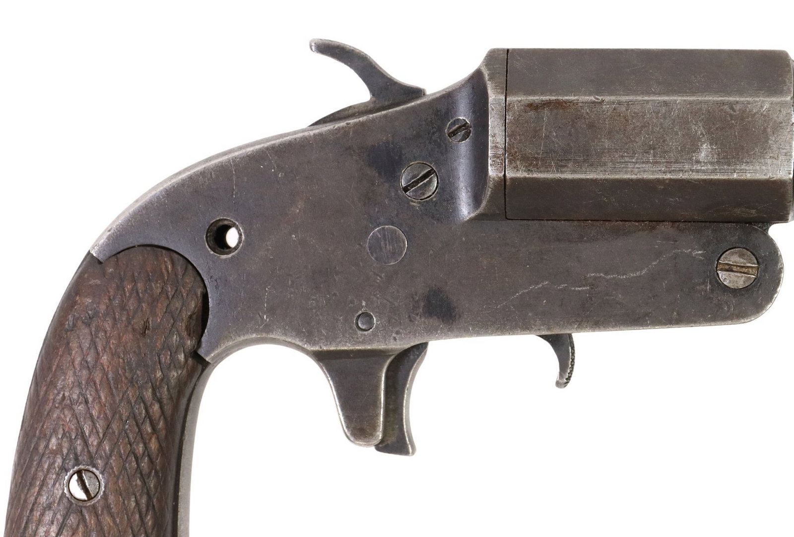 RUSSIAN M1926 FLARE GUN: Russian Model 1926 (OSP-26) Signal Gun, the left frame marked "474" and twice with the "triangle and arrow mark" of the Izhevsk Arms Plant", the Finnish army ma