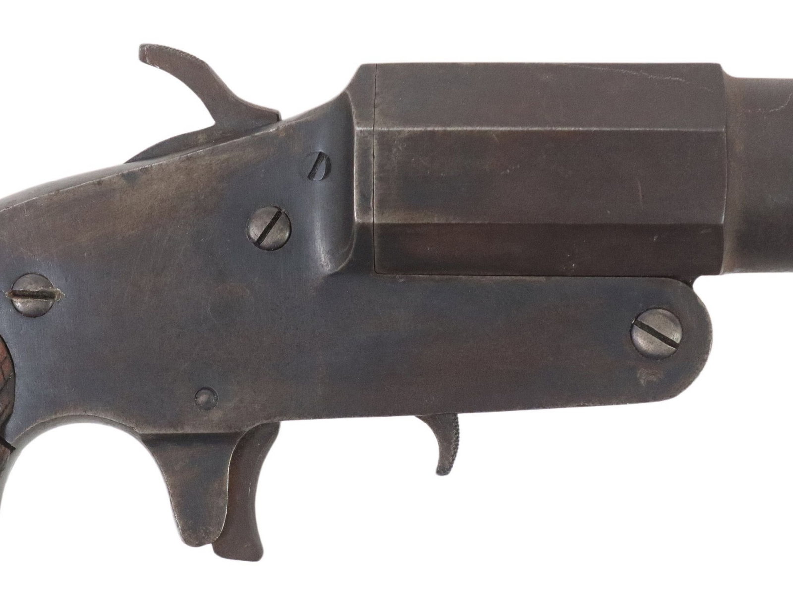 RUSSIAN OSP29 FLARE GUN: Russian Model OSP-26 Signal Pistol, marked at the left frame in two places with the triangle, arrow mark of the Izhevsk Mechanical Plant and a "13" within a diamond form, the 