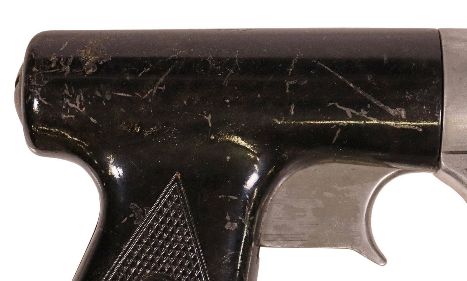 US NAVY SEDGLEY MK5 1942 FLARE GUN: Mark 5 Signal Pistol, double action, marked at the barrel top "Signal Pistol Mark 5 R.F. Sedgley Inc. 1942", marked at lower right frame "242692-A-2" and "S in circle", m