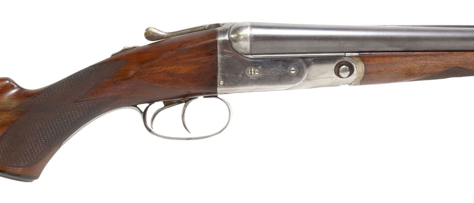 PARKER BROS. SXS 20GA SHOTGUN, VH, EJECTORS: Parker Brothers Side by Side Shotgun, Grade 0 VH, mfg.1916, 20 gauge, 26" barrels, bead front sight, ejectors, silver tone receivers with light engraving, double triggers, slide safety, checkered