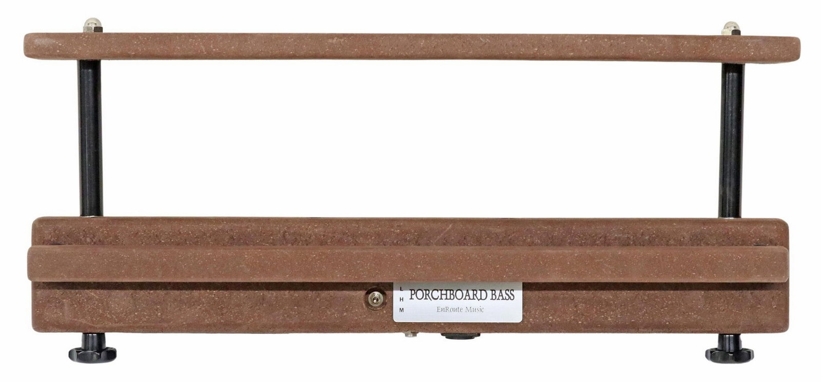 ENROUTE MUSIC PORCHBOARD BASS PEDAL BOARD: EnRoute Music PorchBoard Bass pedalboard, approx 23.5"l, 10.5"w, 3"d, 9.25lbs **Provenance: From the personal collection of Gary Woodcock (1960-2023) Austin, Texas. Through the years, h