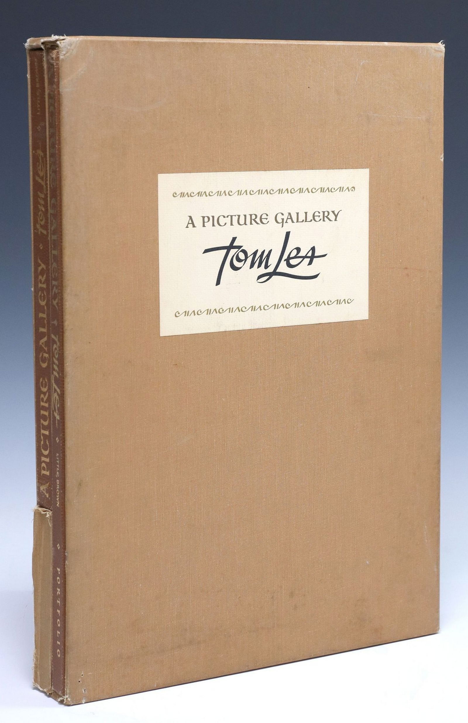 BOOK: A PICTURE GALLERY TOM LEA TEXT & PORTFOLIO OF PRINTS: Book: "A Picture Gallery: Paintings and Drawings by Tom Lea," with text by the artist, Little, Brown and Company, 1968, stated first edition, text and portfolio housed in a single