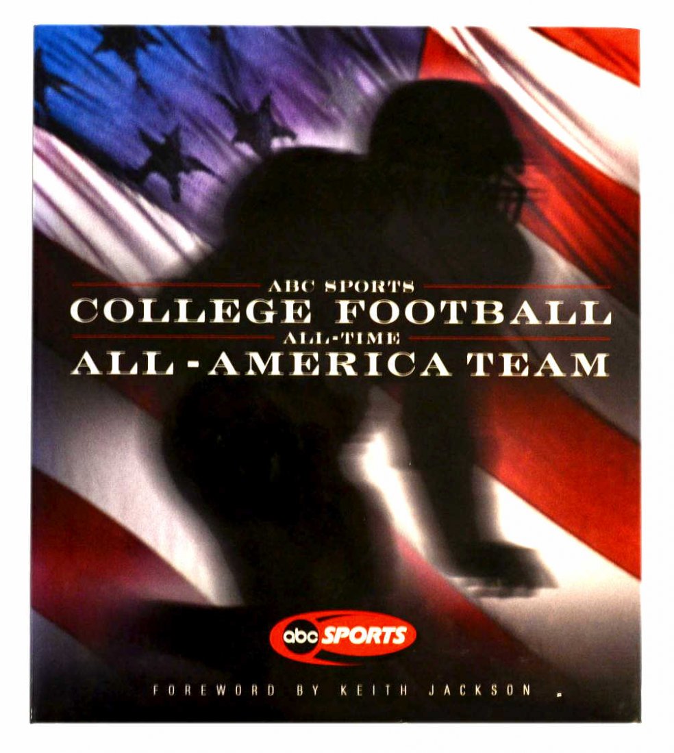 BOOK: ABC, ALL AMERICAN TEAM, SIGNED DARRELL ROYAL: Book: "ABC Sports, College Football, All Time All American Team, edited Mark Vancil, Hyperion, New York, 2000, signed at inner page "Darrell Royal", again by Darrell & Edith Royal, includes biography 