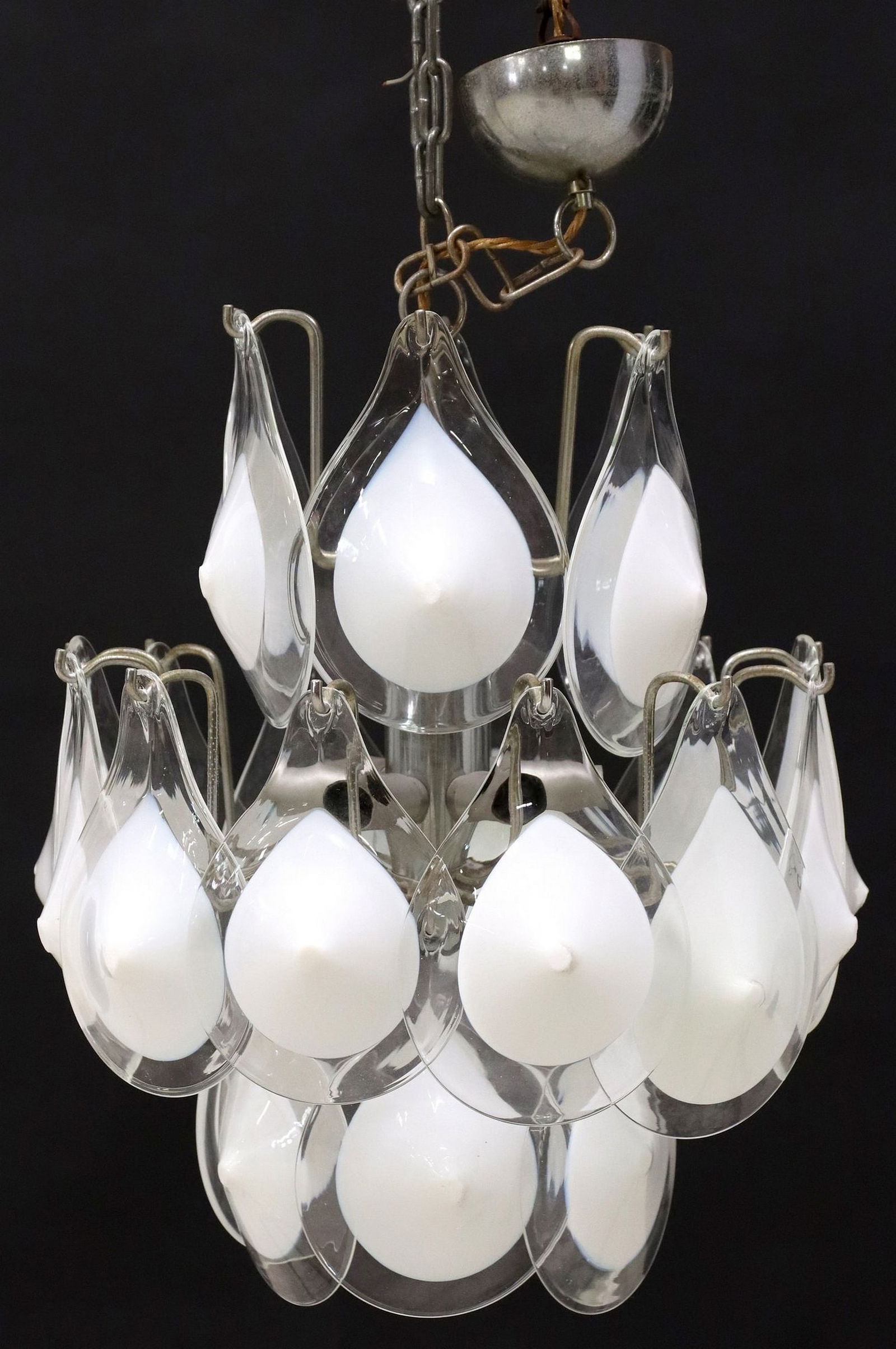 GINO VISTOSI (ATTRIB.) MURANO ART GLASS 7-LIGHT CHANDELIER (1 of 3)
