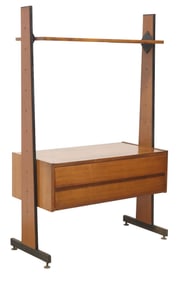 ITALIAN MID-CENTURY MODERN MODULAR TEAK BOOKCASE