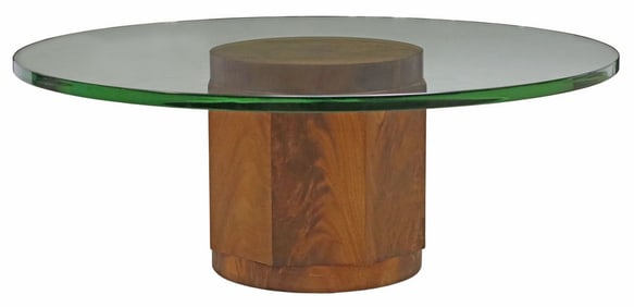 EDWARD WORMLEY FOR DUNBAR OCTAGONAL WALNUT COFFEE TABLE