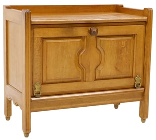 MID-CENTURY MODERN GUILLERME & CHAMBRON STYLE FALL-FRONT CABINET