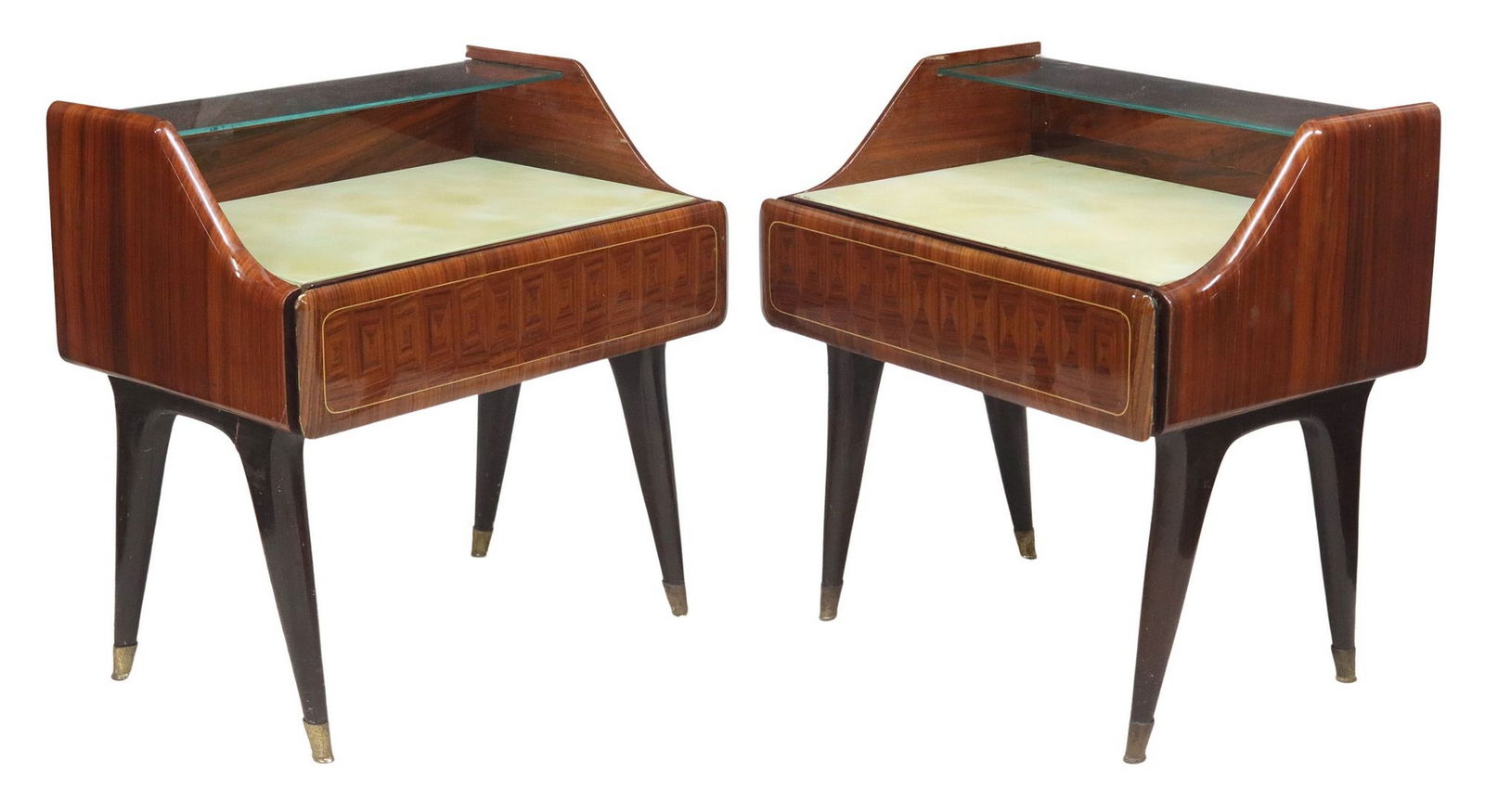 (2) MANNER OF PAOLO BUFFA MID-CENTURY MODERN NIGHTSTANDS (1 of 5)