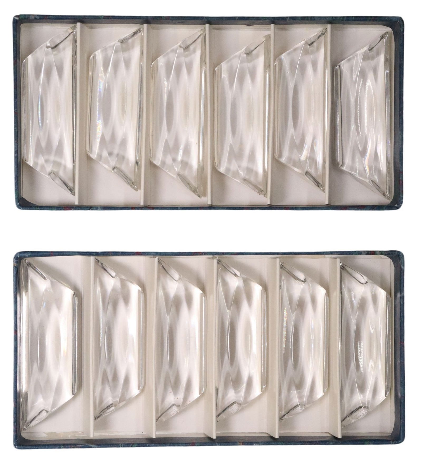 (12) FRENCH ST LOUIS CRYSTAL 'PAGODE' KNIFE RESTS (1 of 4)