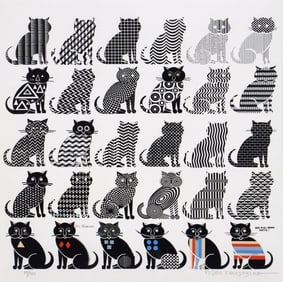 PEDRO FRIEDEBERG (MEXICO, B.1936) PRINT, '30 GATOS'