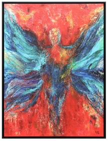 LARGE CONTEMPORARY GICLEE ON CANVAS, 53" X 40"