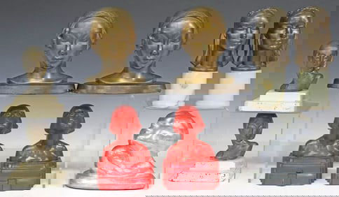 (9) ART DECO STYLE FRANKART SCULPTURAL BOOKENDS