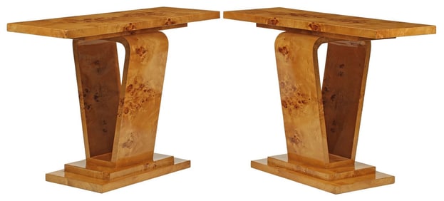 (2) ART DECO STYLE CONSOLE TABLES