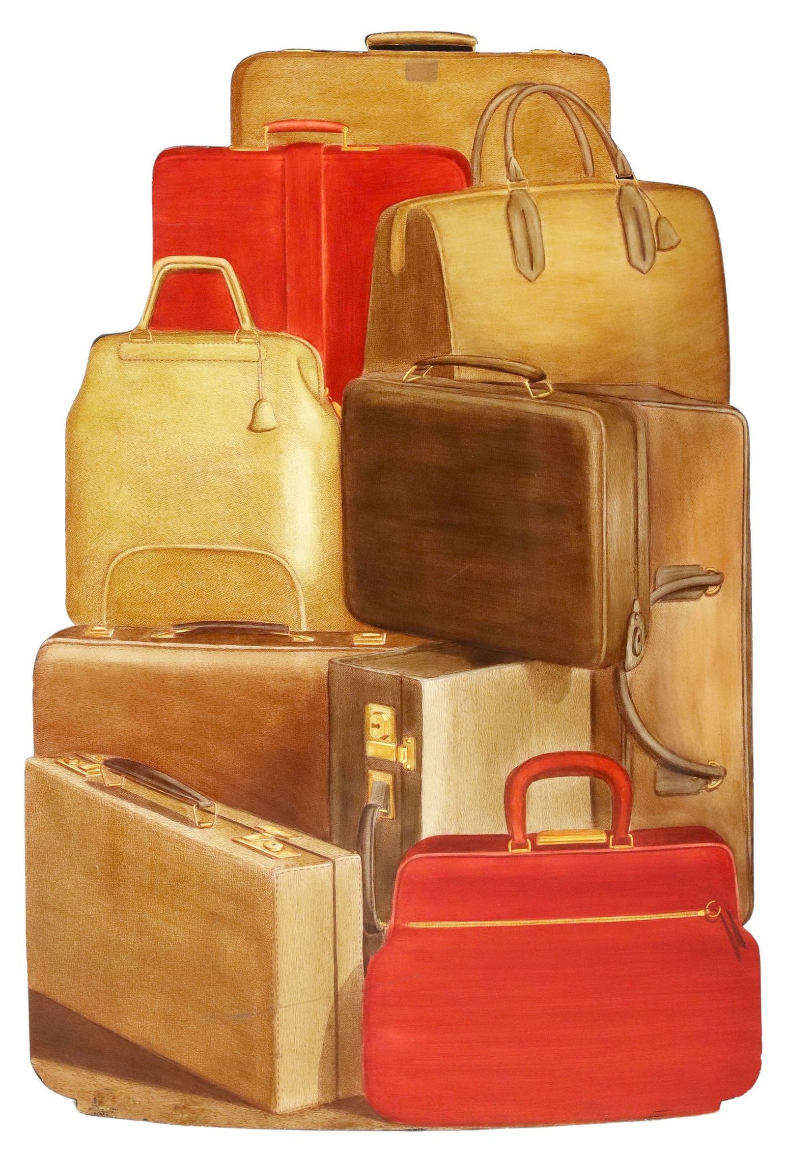 SCARCE FORNASETTI TROMPE L'OEIL VALIGIE / LUGGAGE UMBRELLA STAND (1 of 7)