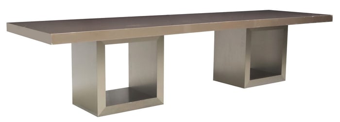 LARGE ERIC KUSTER FOR METROPOLITAN LIVING 'AVALON' DINING TABLE, 137.75"L